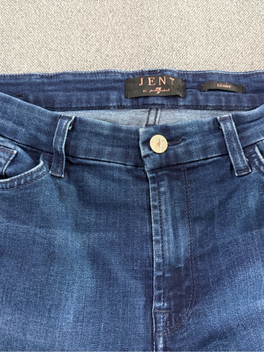7 For All Mankind Women's Skinny Jeans - Dark Blue Wash